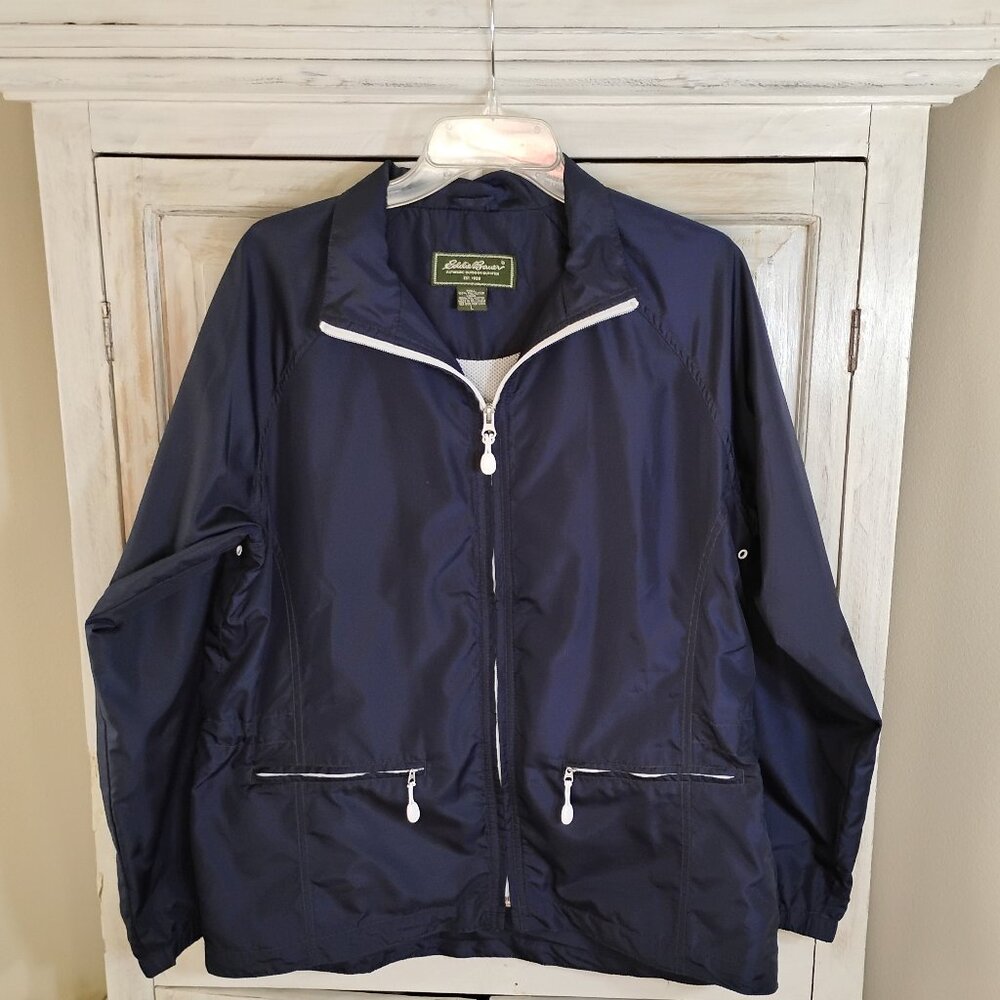 Eddie Bauer Navy Lightweight Jacket Size L EUC